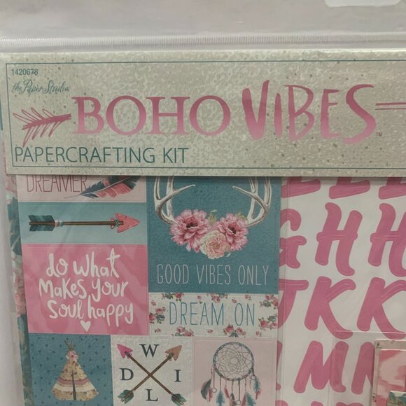 The Paper Studio "Boho Vibes" Papercrafting Scrapbooking Junk Journaling Kit - Picture 2 of 6